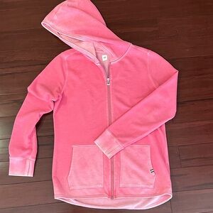 Vintage GAP Pink Full-Zip Hooded Sweatshirt